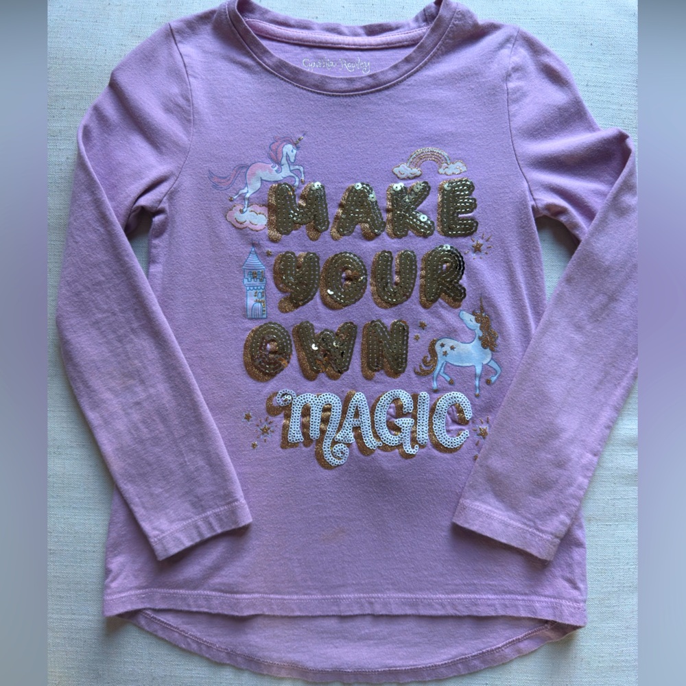 Purple long sleeve shirt size 5-6